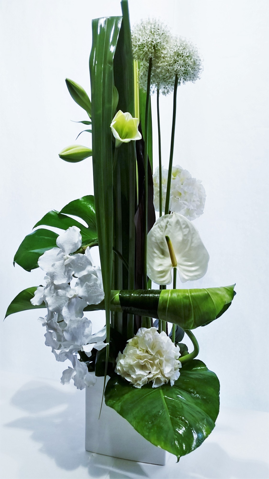 composition florale orchidée