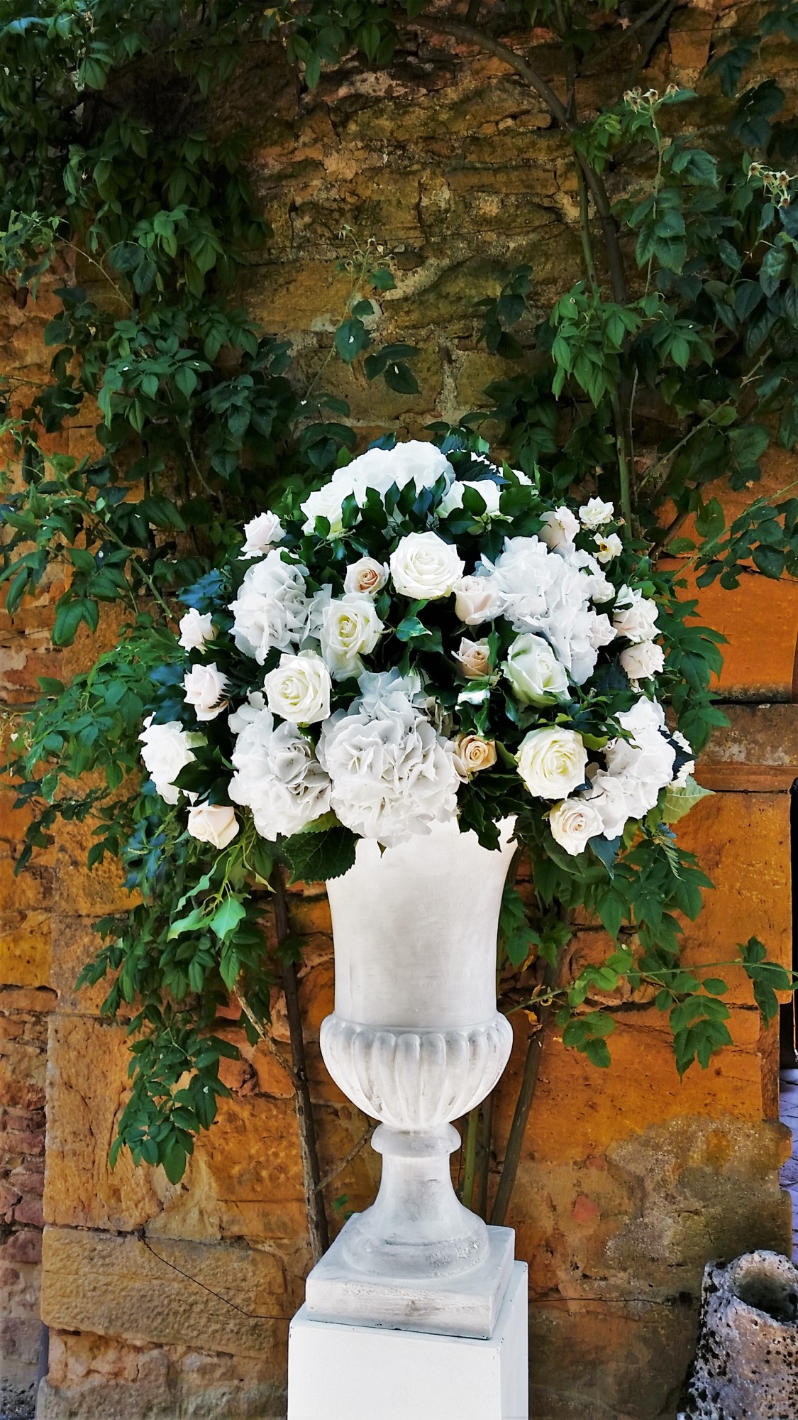 décoration florale d'accueil romantique